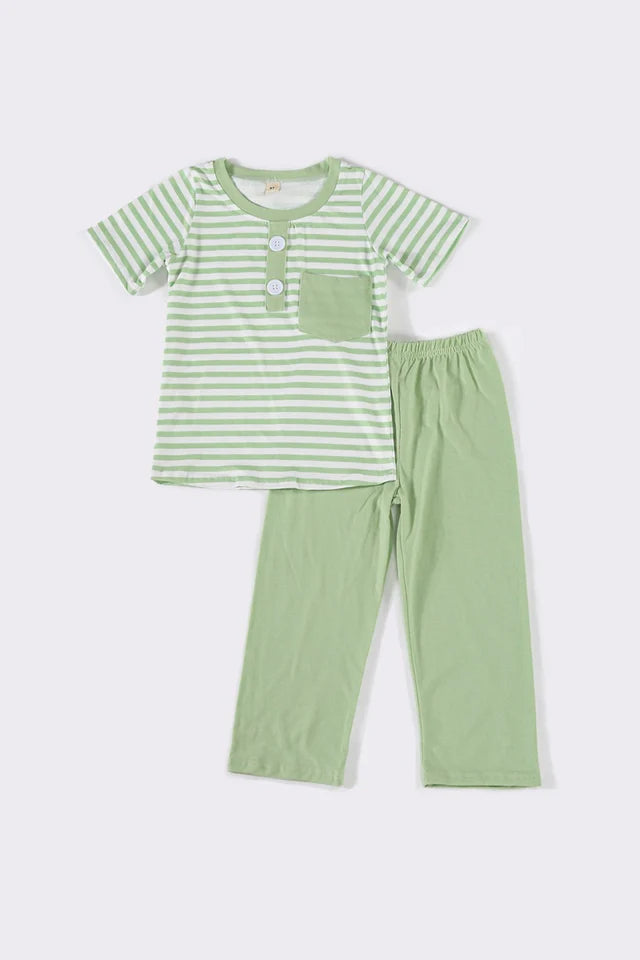 Green Stripe Set