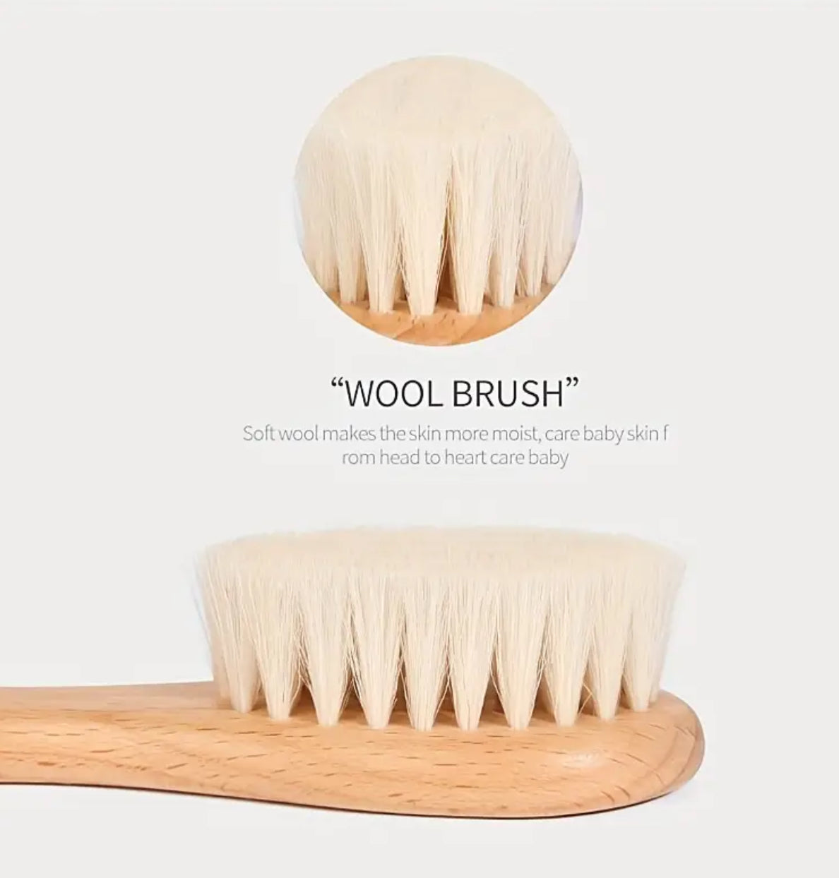 Wool Baby Brush Set