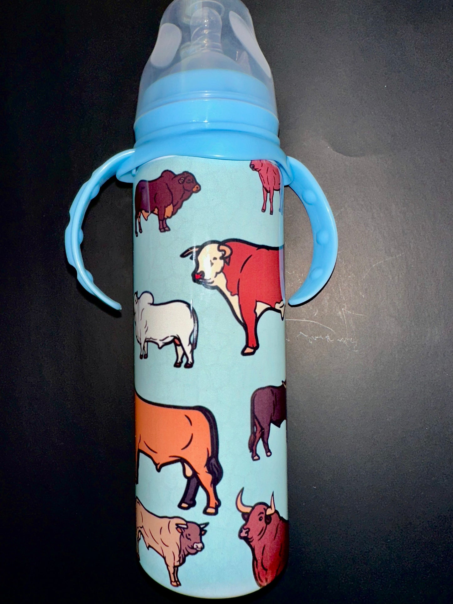 Cow Print Baby Bottle