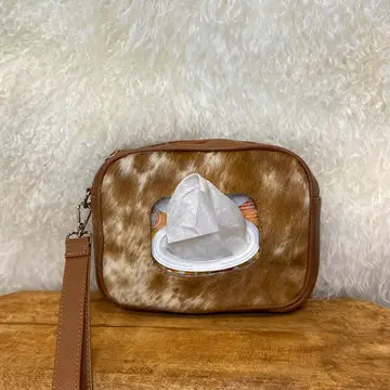 Authentic Cow Hide Wipe Pouch
