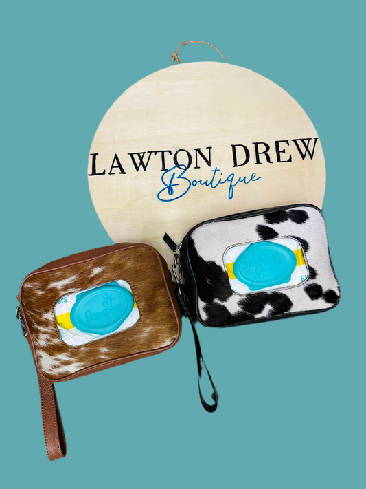 Authentic Cow Hide Wipe Pouch