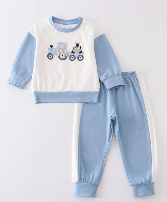 Tractor Cow Appliqué Set