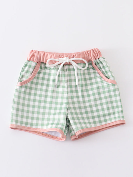 Plaid Swim Shorts
