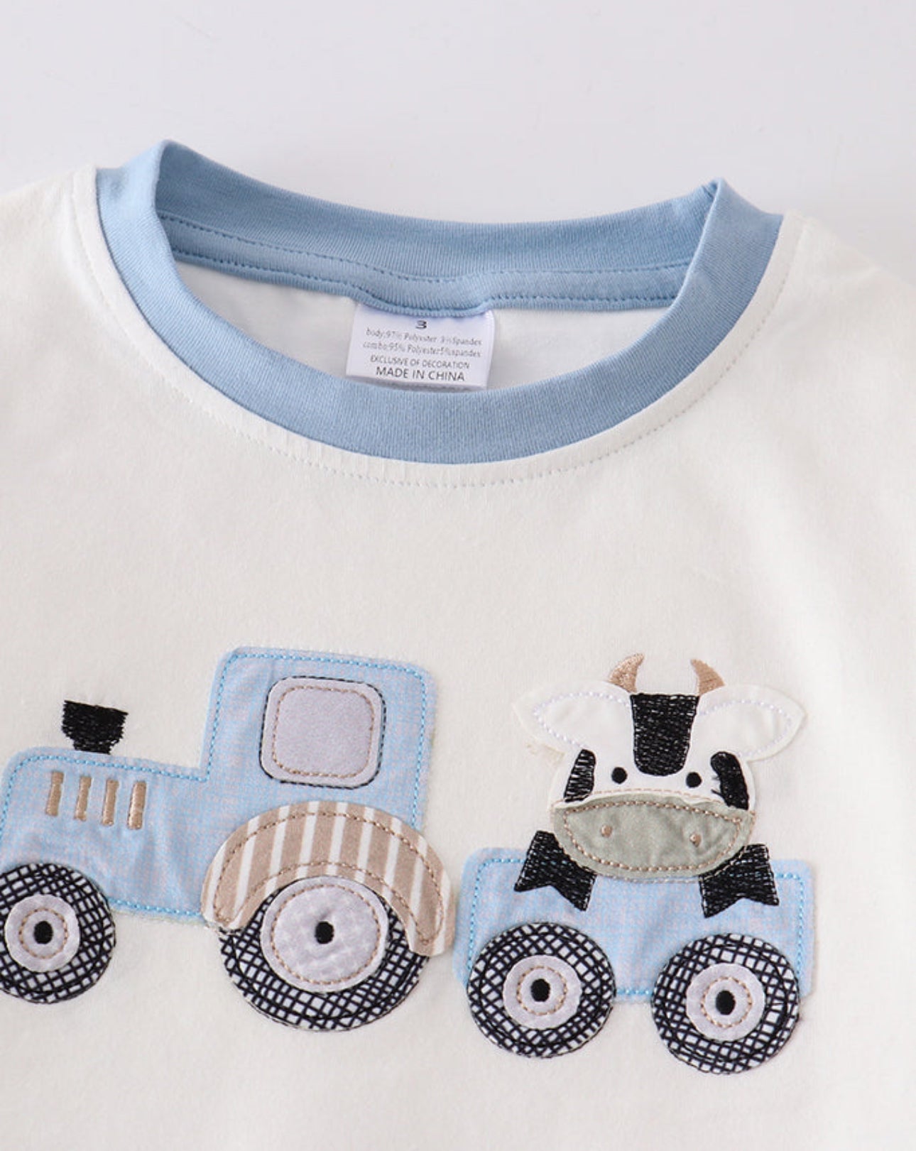 Tractor Cow Appliqué Set