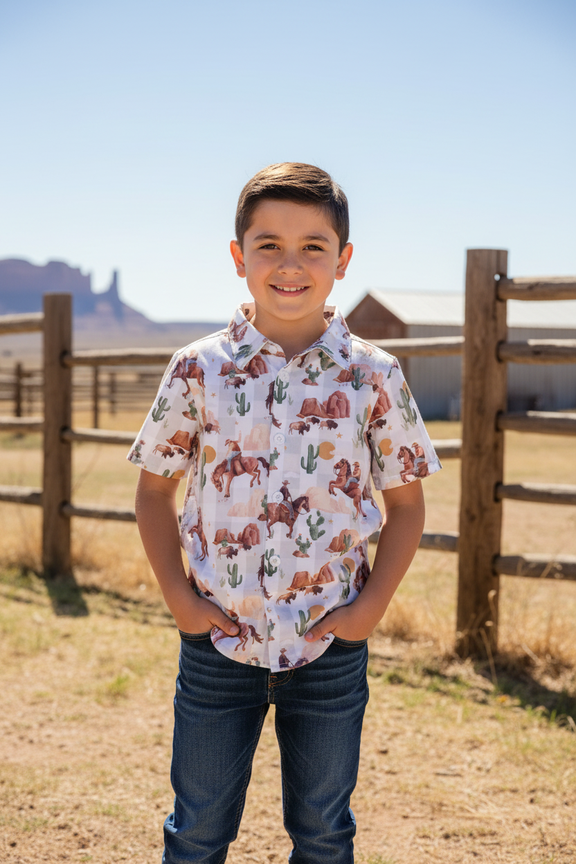 White Cowboy Shirt