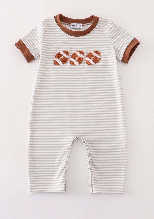 Brown Football French Knot Long Jon