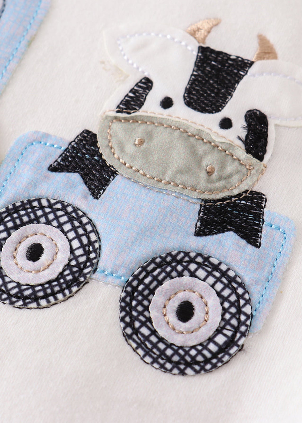 Tractor Cow Appliqué Set