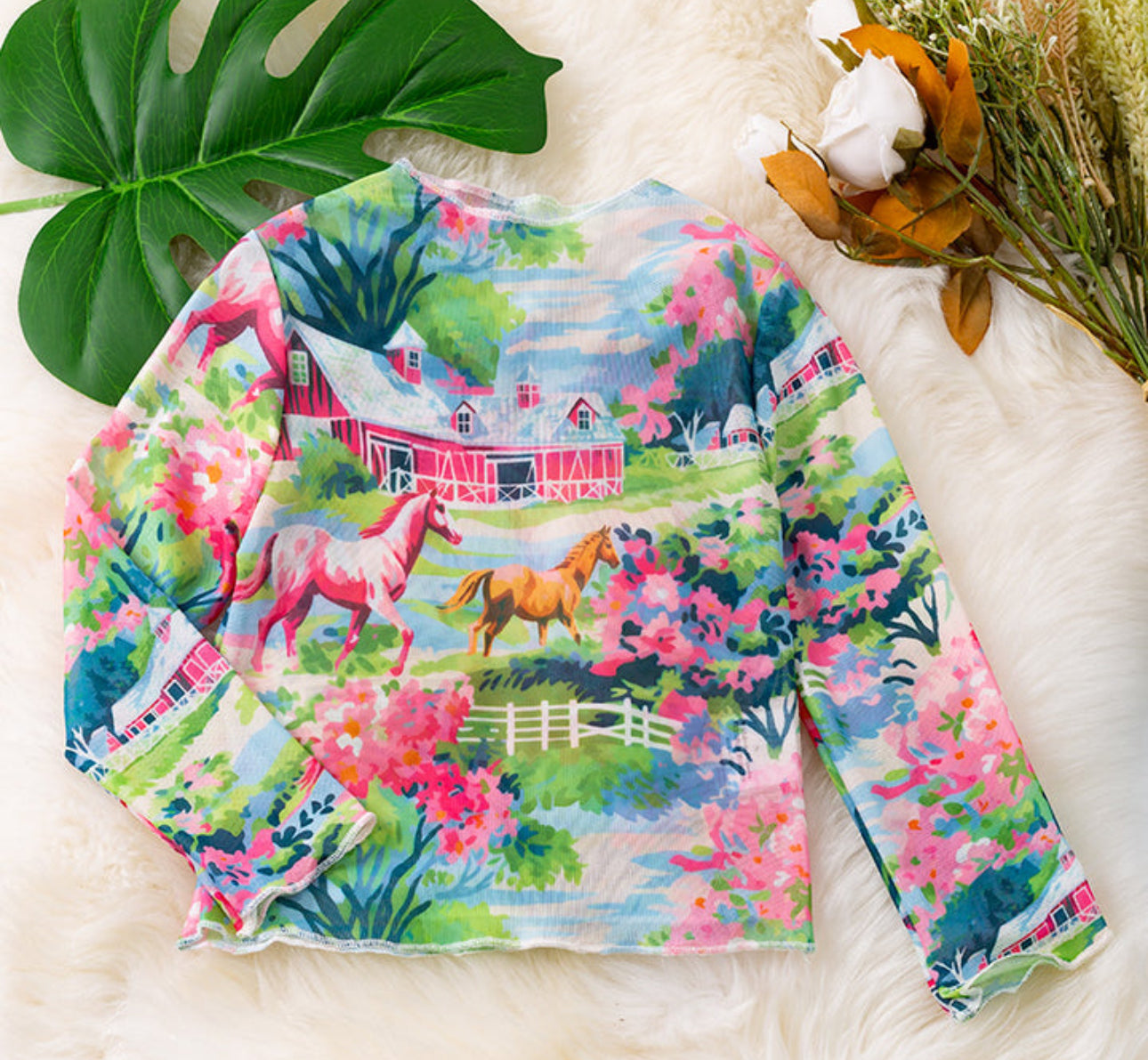 Lovely Farm Mesh Top